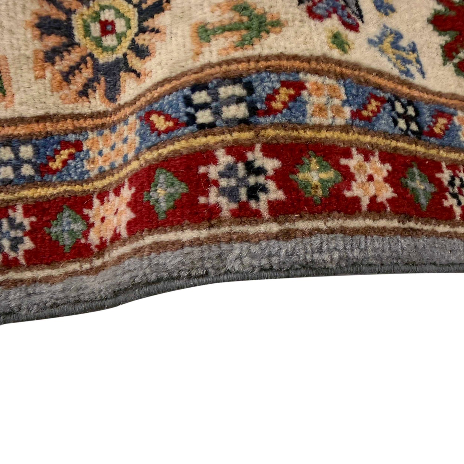 Handmade Kazak Area Rug 4' 0" x 6' 1" ft / 122 x 186 cm - No. G37579