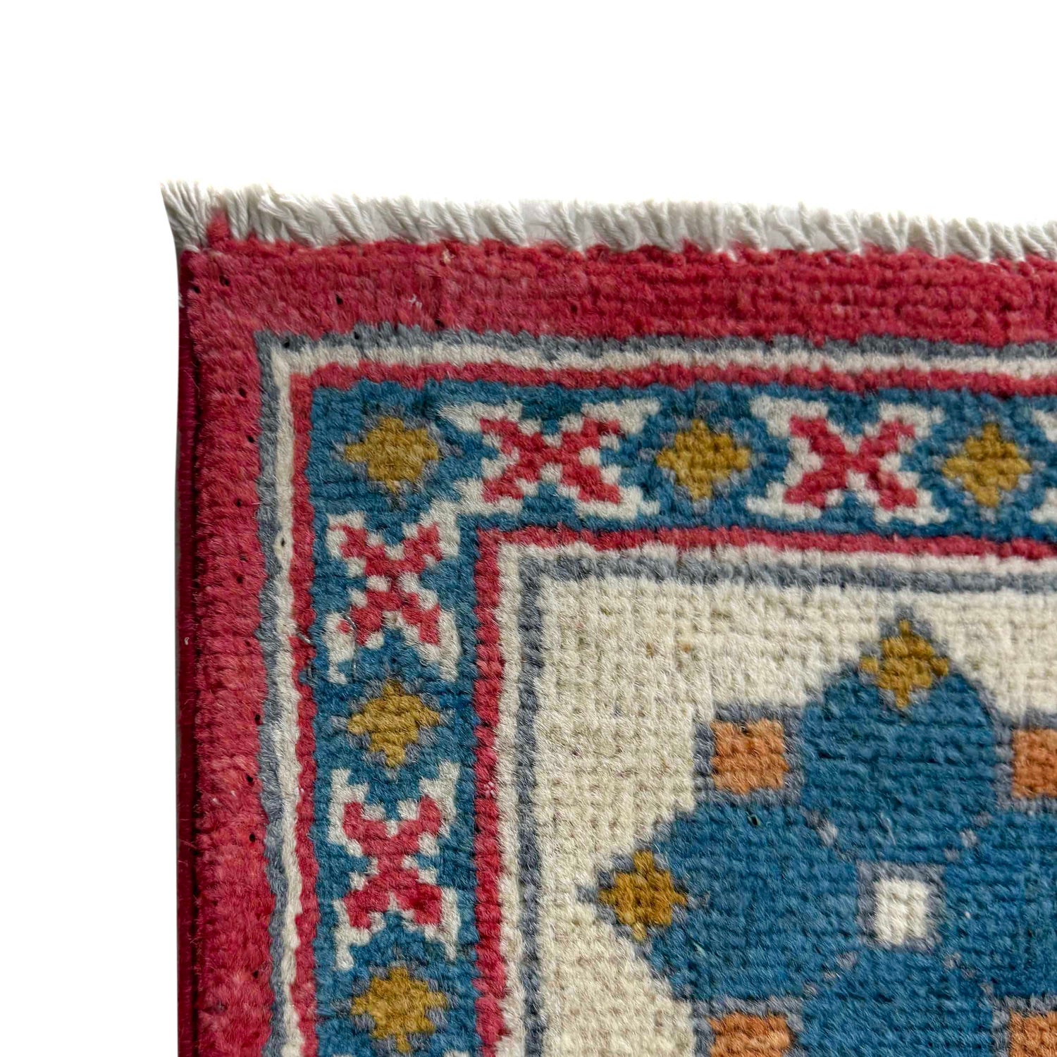 Hand knotted Kazak Carpet 5' 0" x 6' 6" ft / 152 x 199 cm - No. G37580
