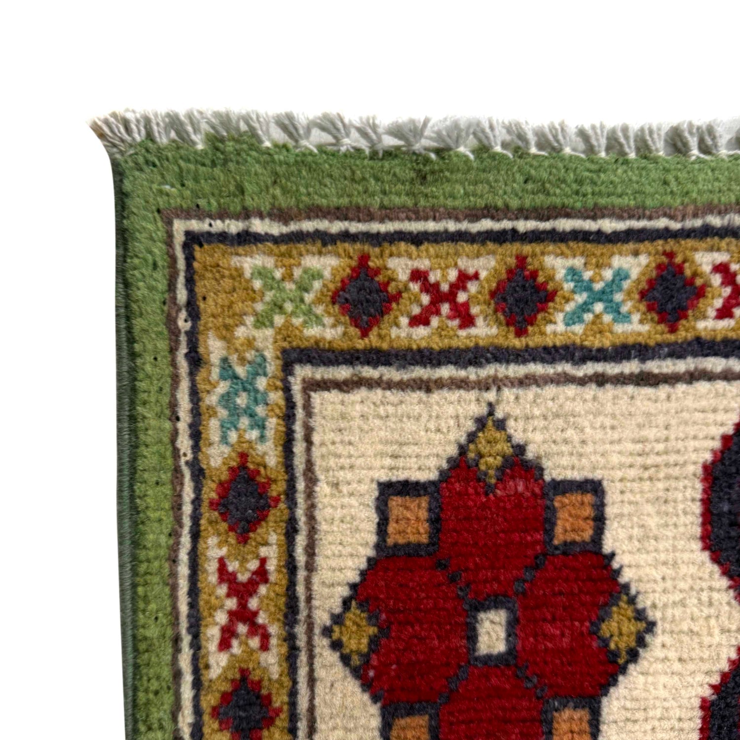 Green Color Kazak Rug 4' 11" x 6' 4" ft / 149 x 194 cm - No. G37583