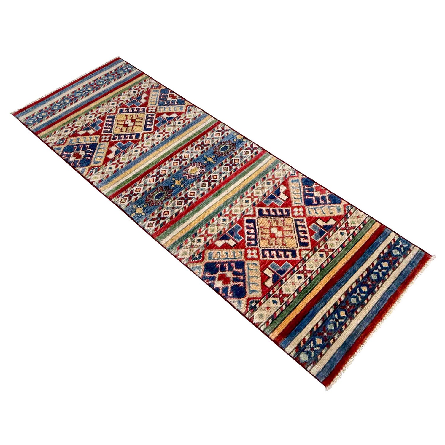 Hand Knotted Persian Style Khurjin Runner Rug 1' 10" x 5' 10" ft / 57 x 179 cm - No. G37589