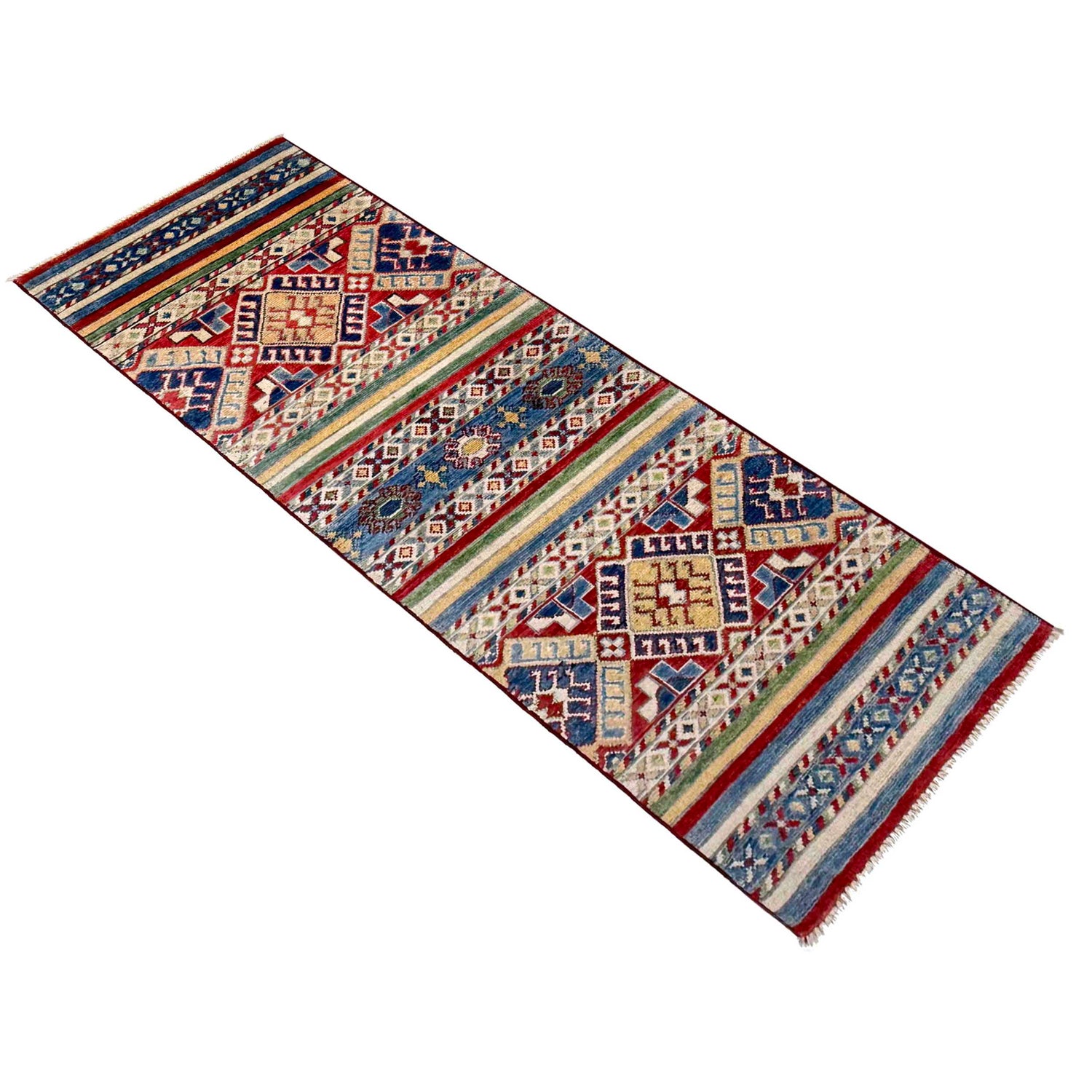 Hand Knotted Persian Style Khurjin Runner Rug 1' 10" x 5' 10" ft / 57 x 179 cm - No. G37589