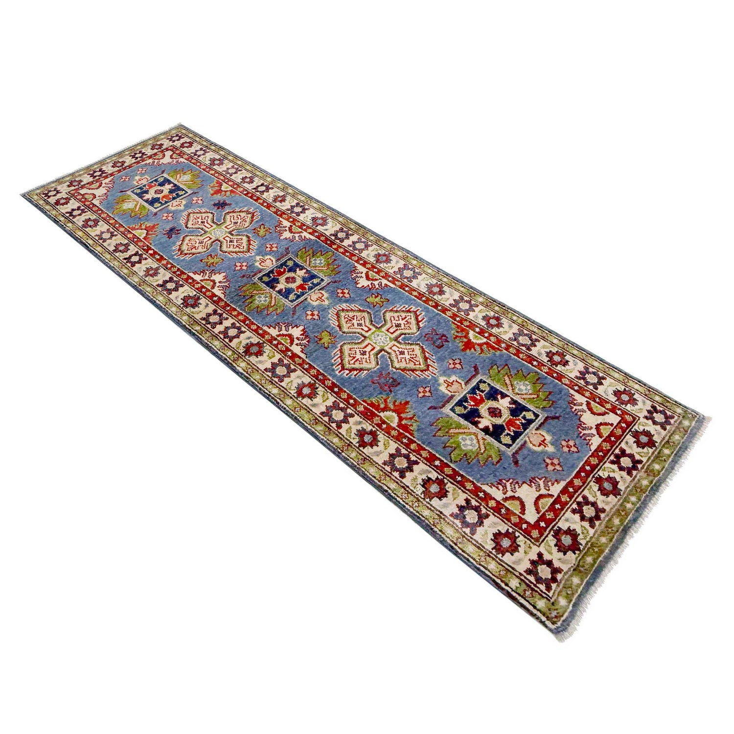 Hand knotted Kazak Runner Rugs 2' 0" x 6' 2" ft / 62 x 189 cm - No. G37590