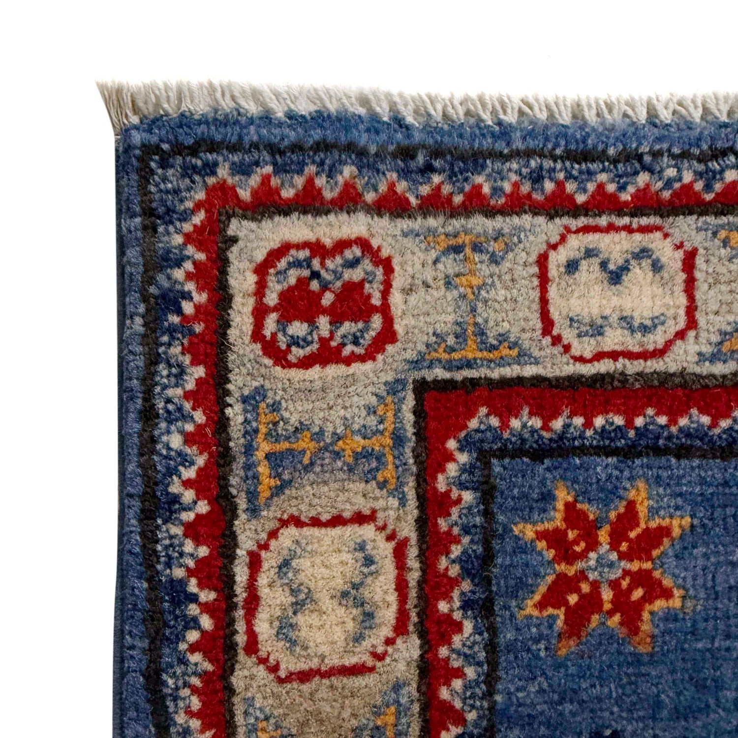 Hand knotted Kazak Runner Carpet 2' 1" x 6' 1" ft / 63 x 185 cm - No. G37591