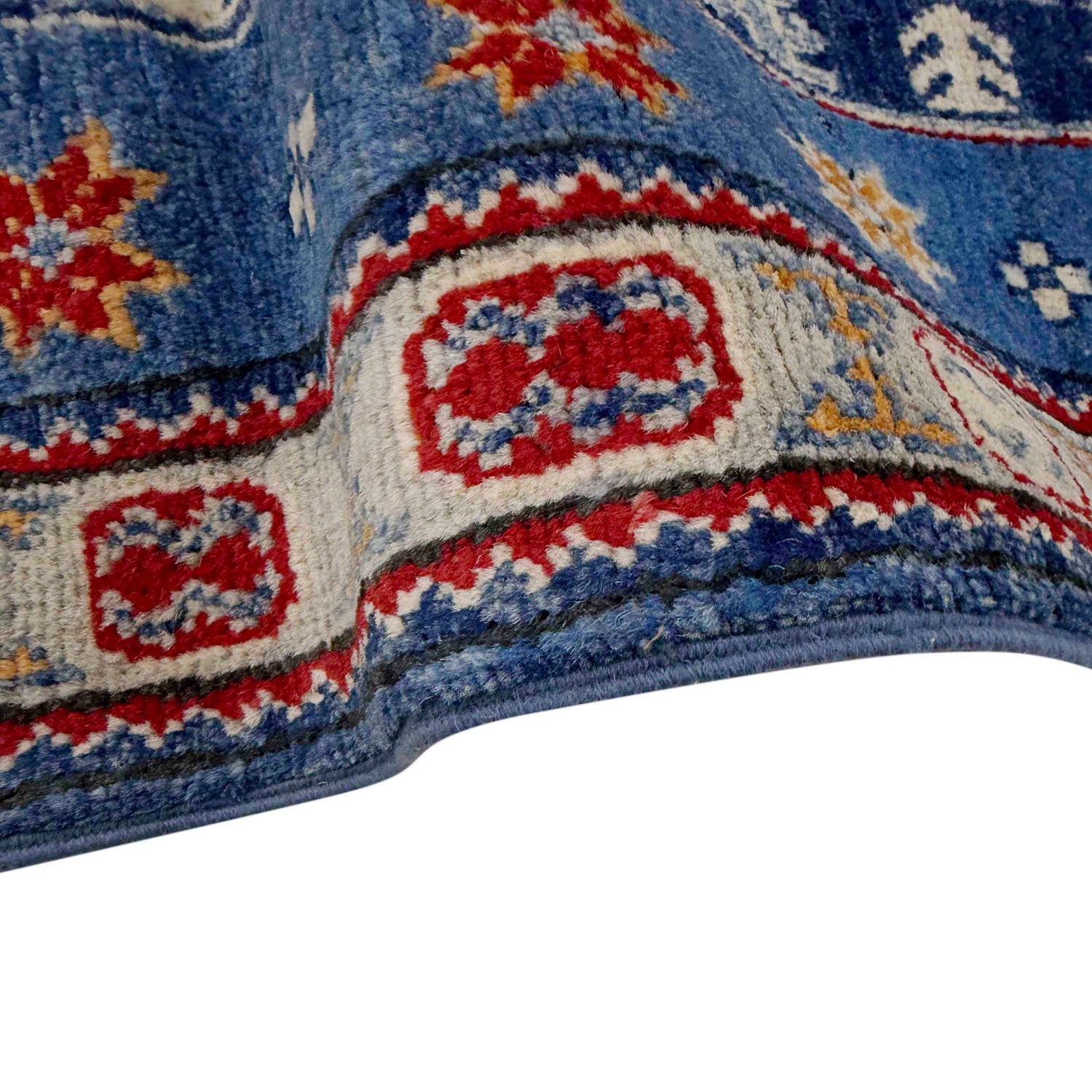 Hand knotted Kazak Runner Carpet 2' 1" x 6' 1" ft / 63 x 185 cm - No. G37591