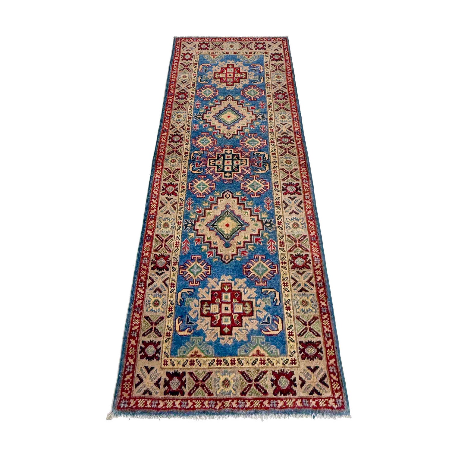Oriental Kazak Runner Rug 2' 1" x 6' 3" ft / 63 x 190 cm - No. G37592