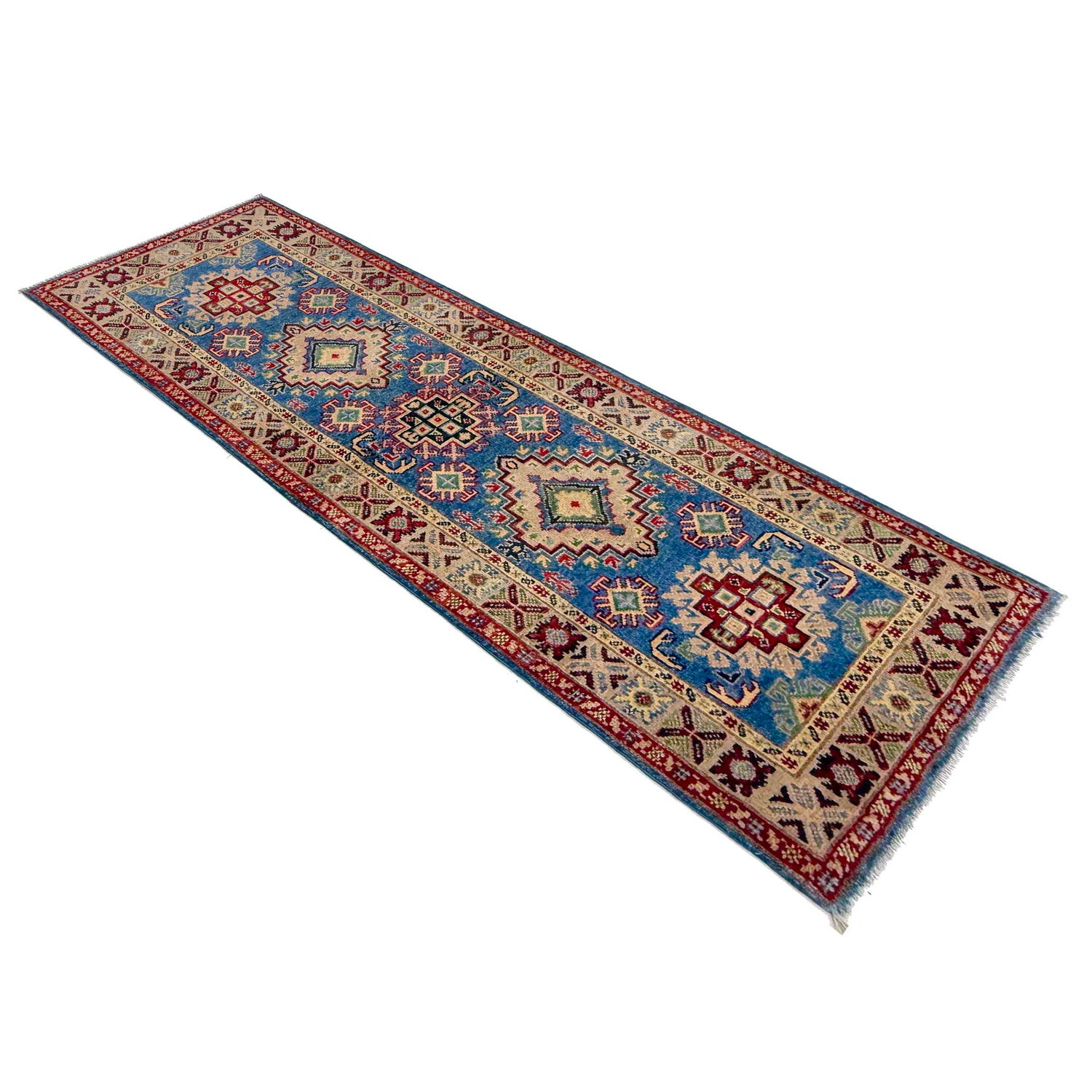 Oriental Kazak Runner Rug 2' 1" x 6' 3" ft / 63 x 190 cm - No. G37592