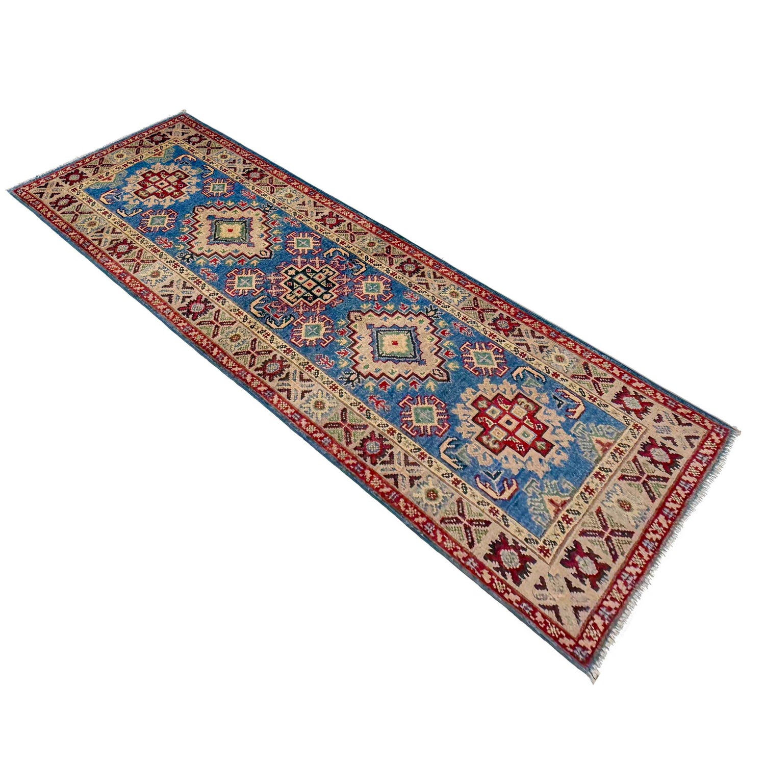 Oriental Kazak Runner Rug 2' 1" x 6' 3" ft / 63 x 190 cm - No. G37592