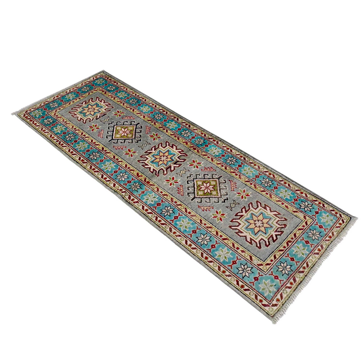 Oriental Kazak Runner Rug 2' 0" x 5' 6" ft / 61 x 168 cm - No. G37596