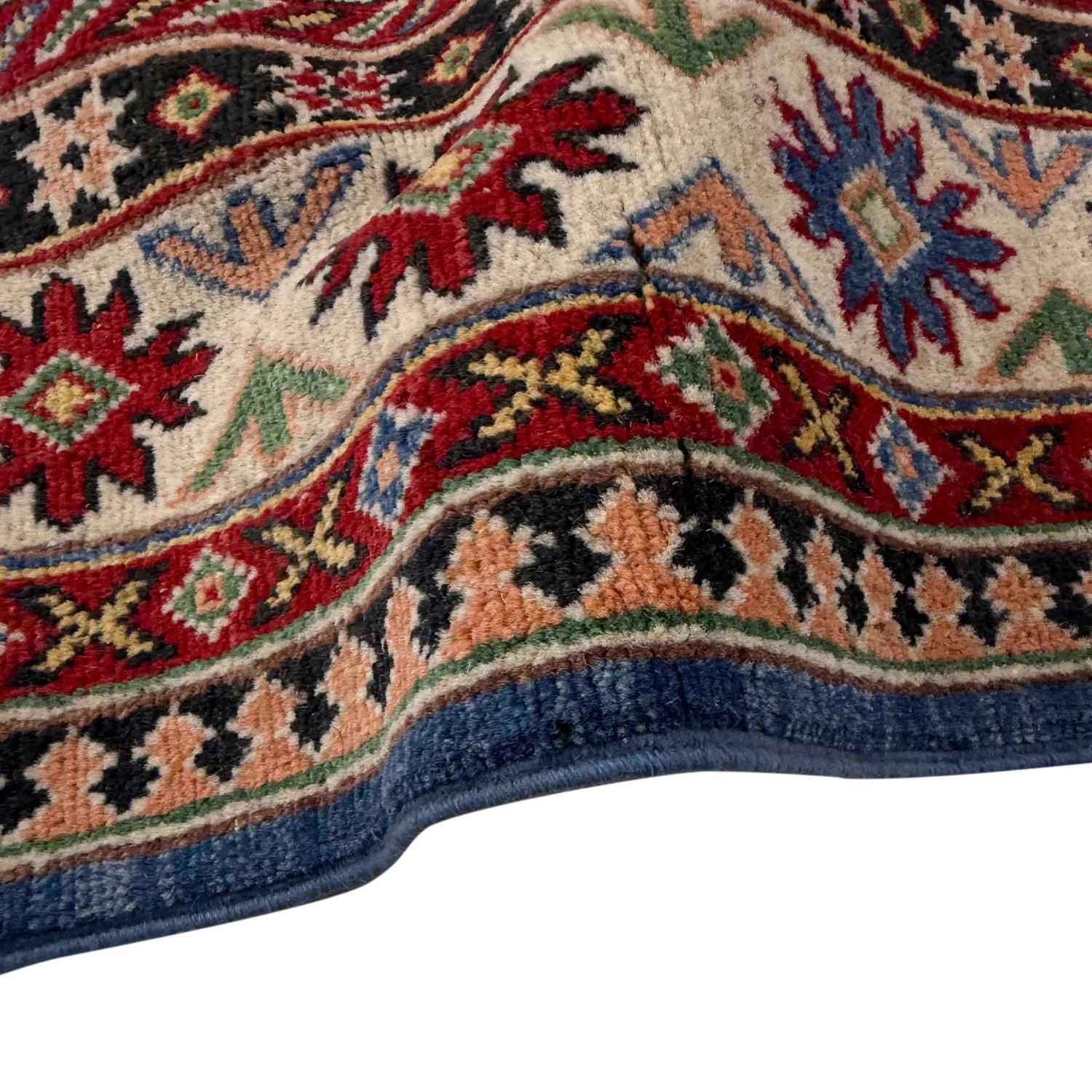 Hand knotted Kazak Carpet 4' 10" x 7' 3" ft / 147 x 220 cm - No. G37597