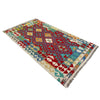 Multi Color ful Flat-Weave Wool Kilim 3' 1" x 5' 9" ft / 95 x 174 cm - No. G38576