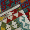 Multi Color ful Flat-Weave Wool Kilim 3' 1" x 5' 9" ft / 95 x 174 cm - No. G38576