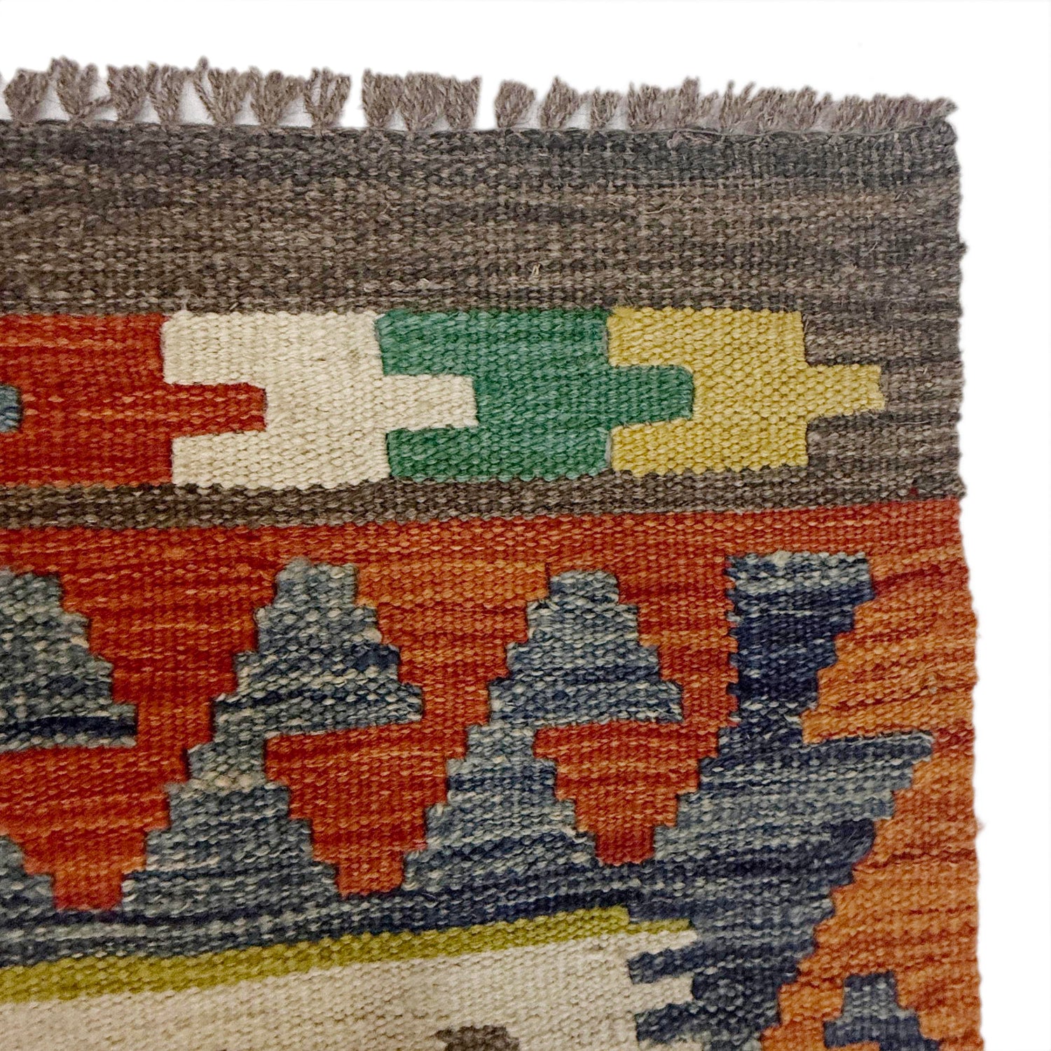 Handmade Afghan Vegetable Kilim 6' 9" x 9' 7" ft / 205 x 292 cm - No. G38830