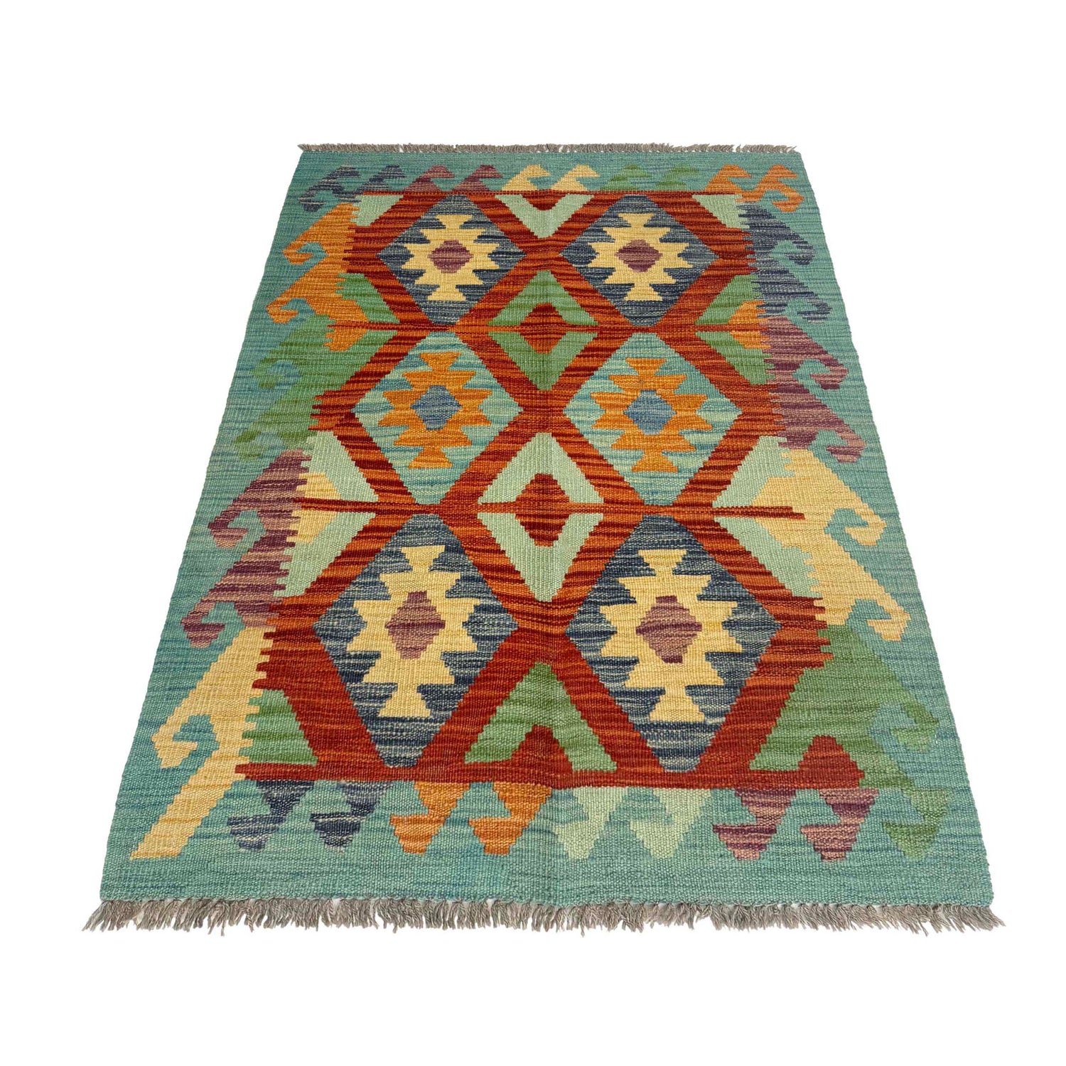 Handmade Vegetable Kelim 2' 7" x 4' 1" ft / 80 x 124 cm - No. G38833