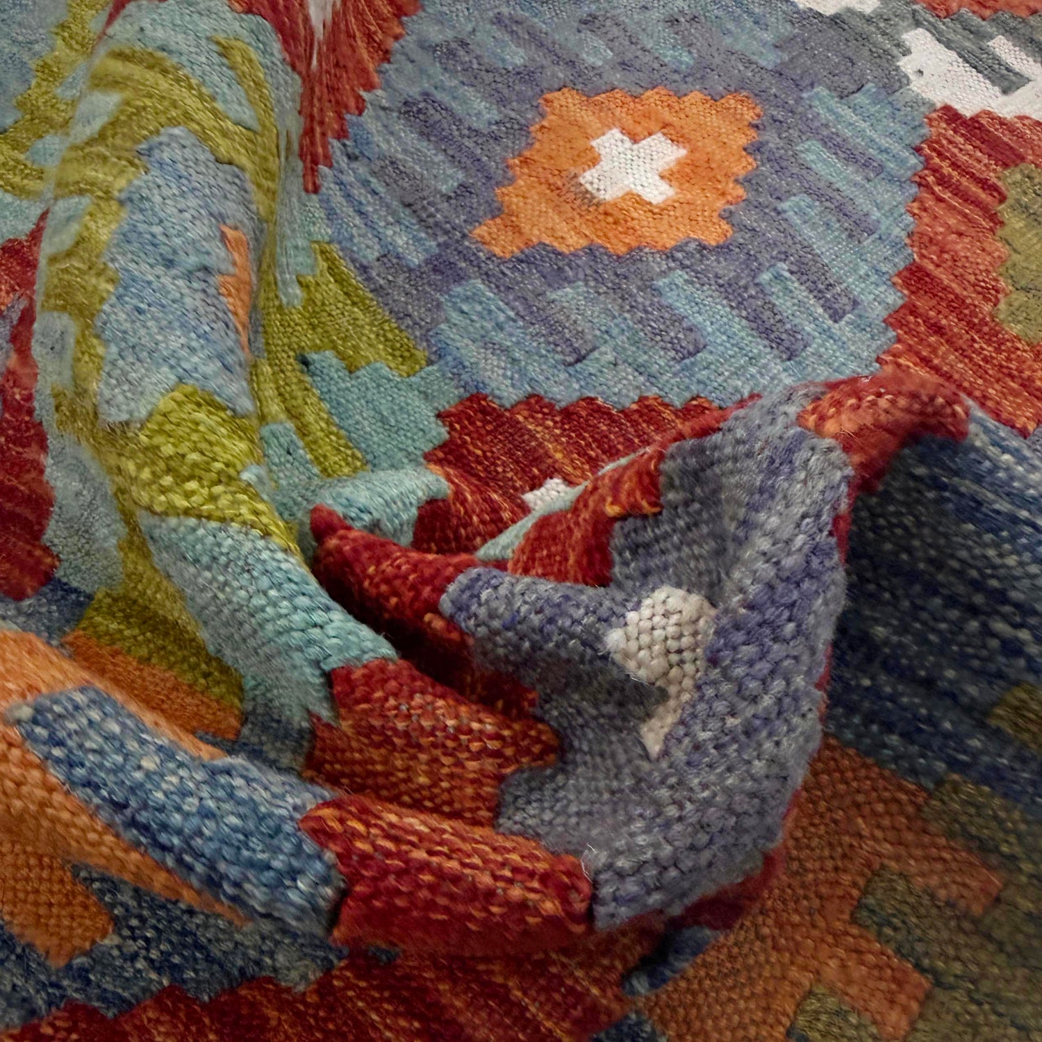 Handmade Vegetable Kilim 6' 7" x 9' 5" ft / 200 x 288 cm - No. G38839