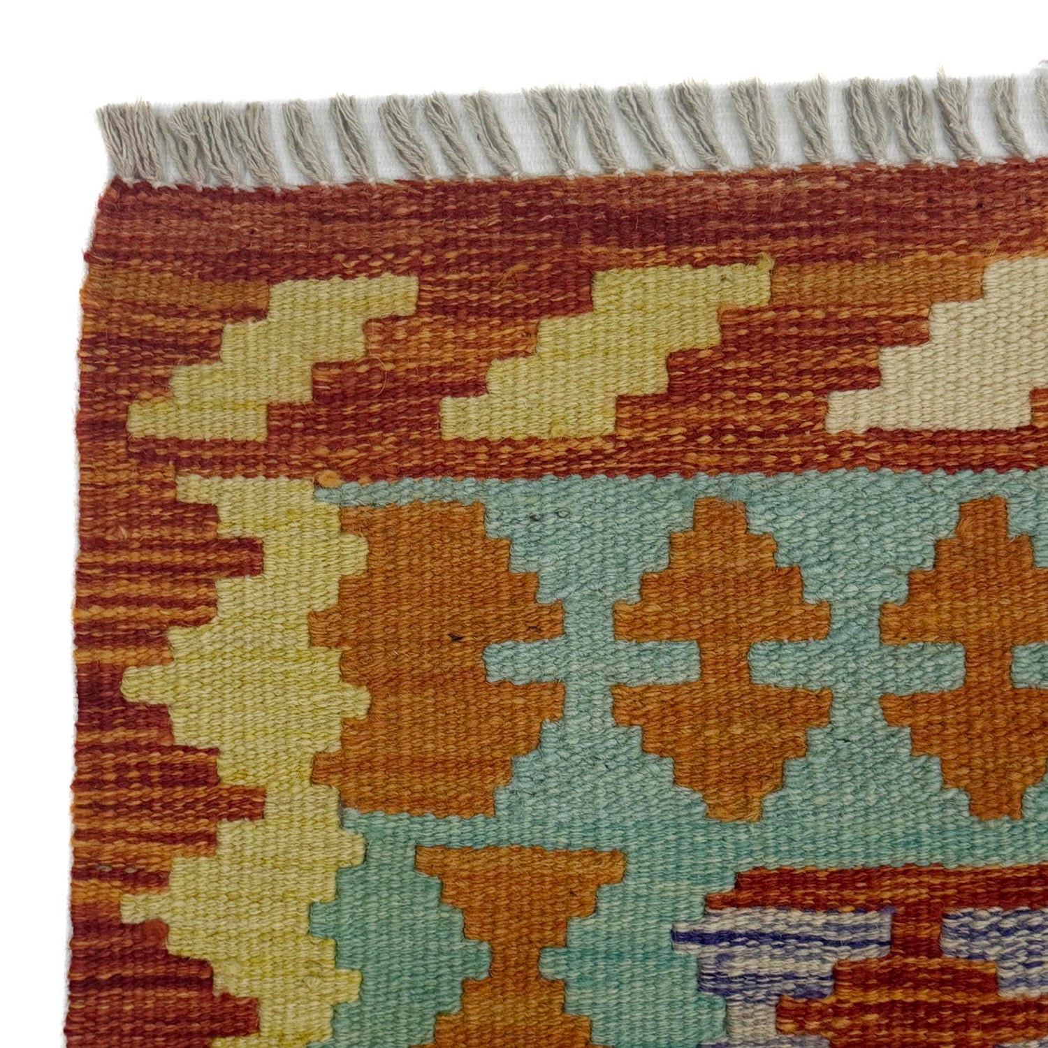Handmade Afghan Vegetable Kilim 4' 10" x 6' 4" ft / 148 x 193 cm - No. G38843
