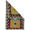 Hand Knotted Afghan Style Kilim 1' 10" x 2' 9" ft / 56 x 83 cm - No. G38845