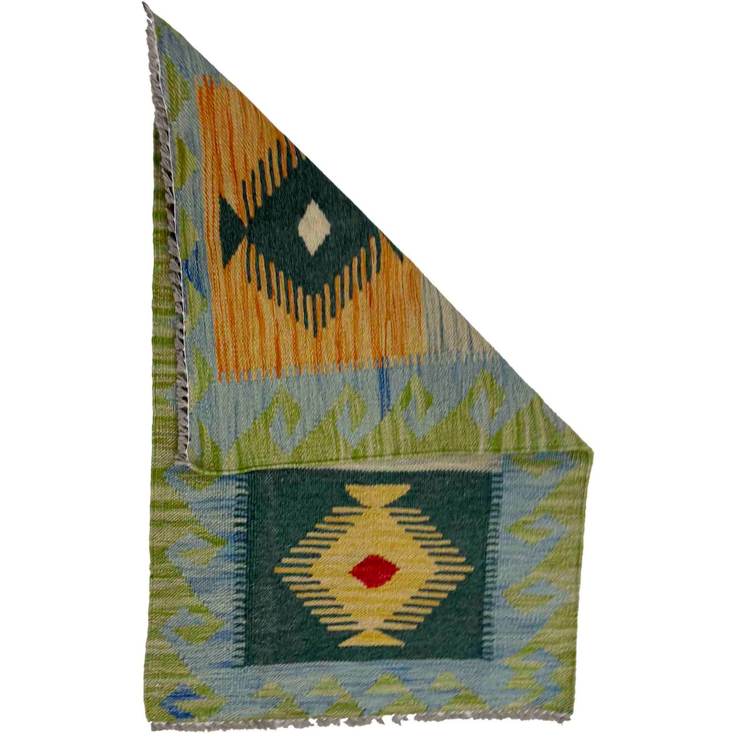 Handmade Vegetable Kilim 1' 10" x 2' 11" ft / 56 x 88 cm - No. G38856