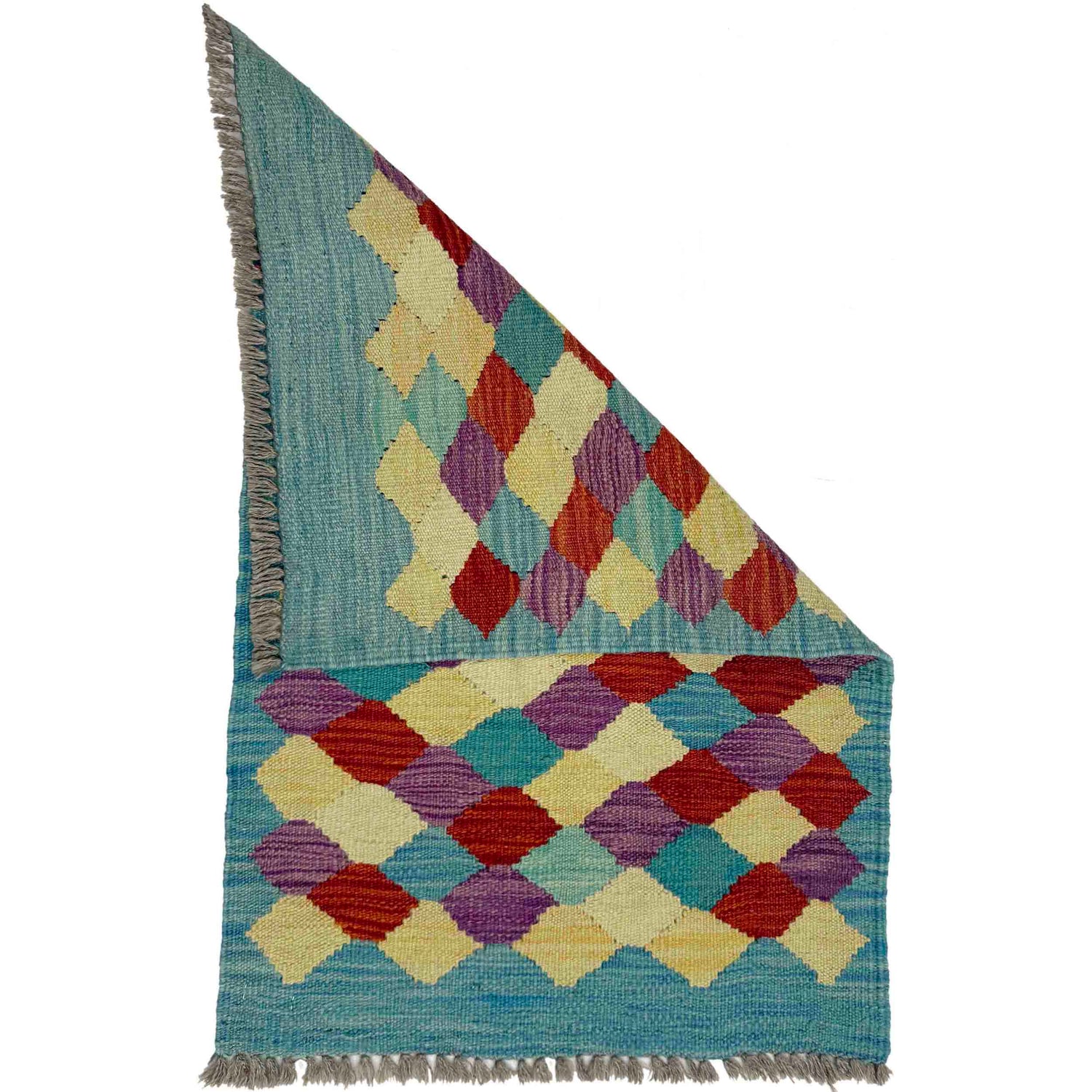 Handmade Vegetable Kilim 1' 10" x 2' 10" ft / 56 x 87 cm - No. G38868