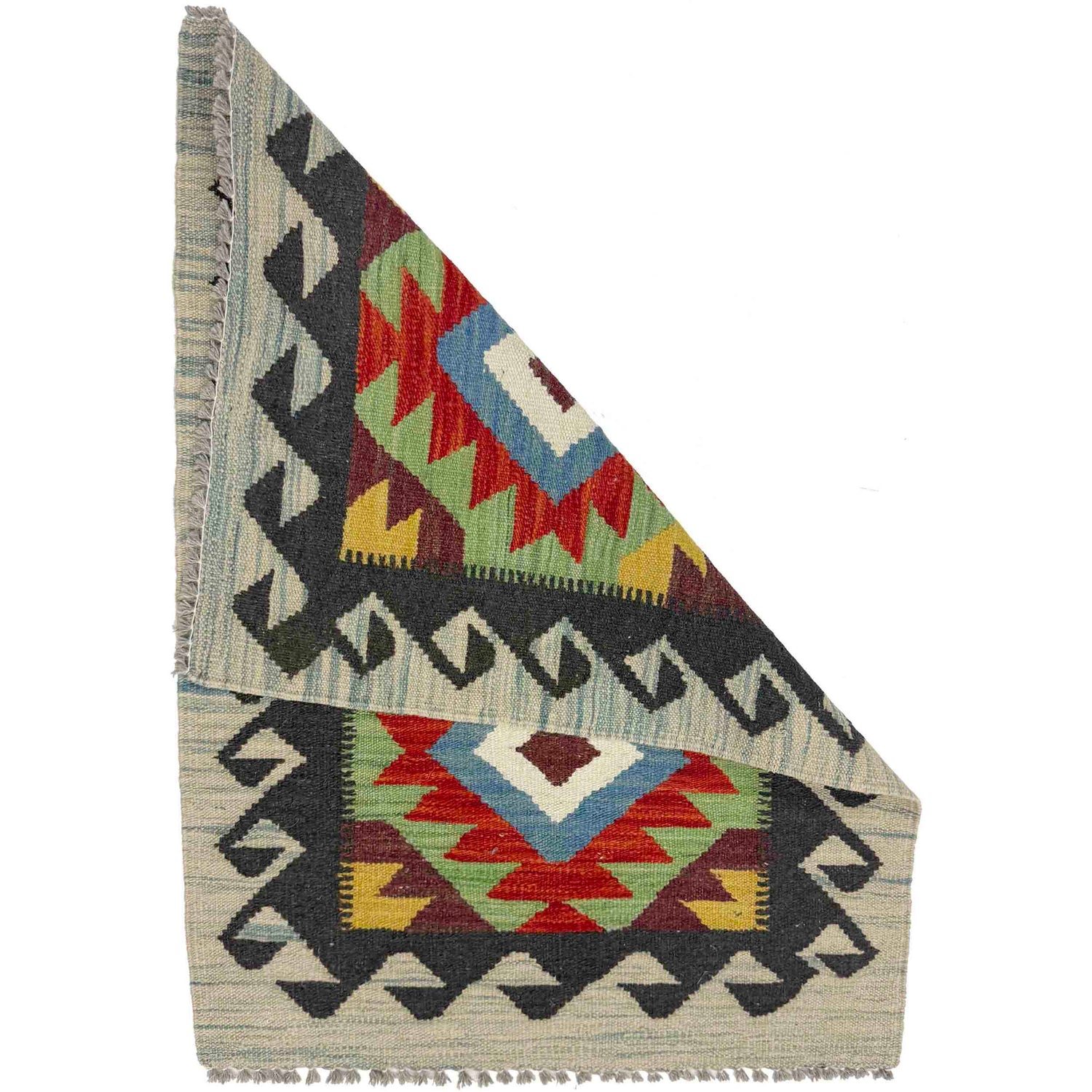 Handmade Vegetable Kelim 2' 0" x 2' 11" ft / 62 x 89 cm - No. G38870