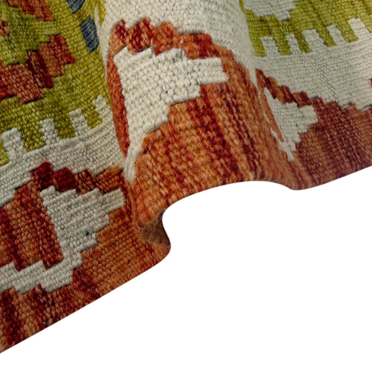 Handmade Afghan Vegetable Kilim 4' 5" x 6' 4" ft / 135 x 192 cm - No. G38880