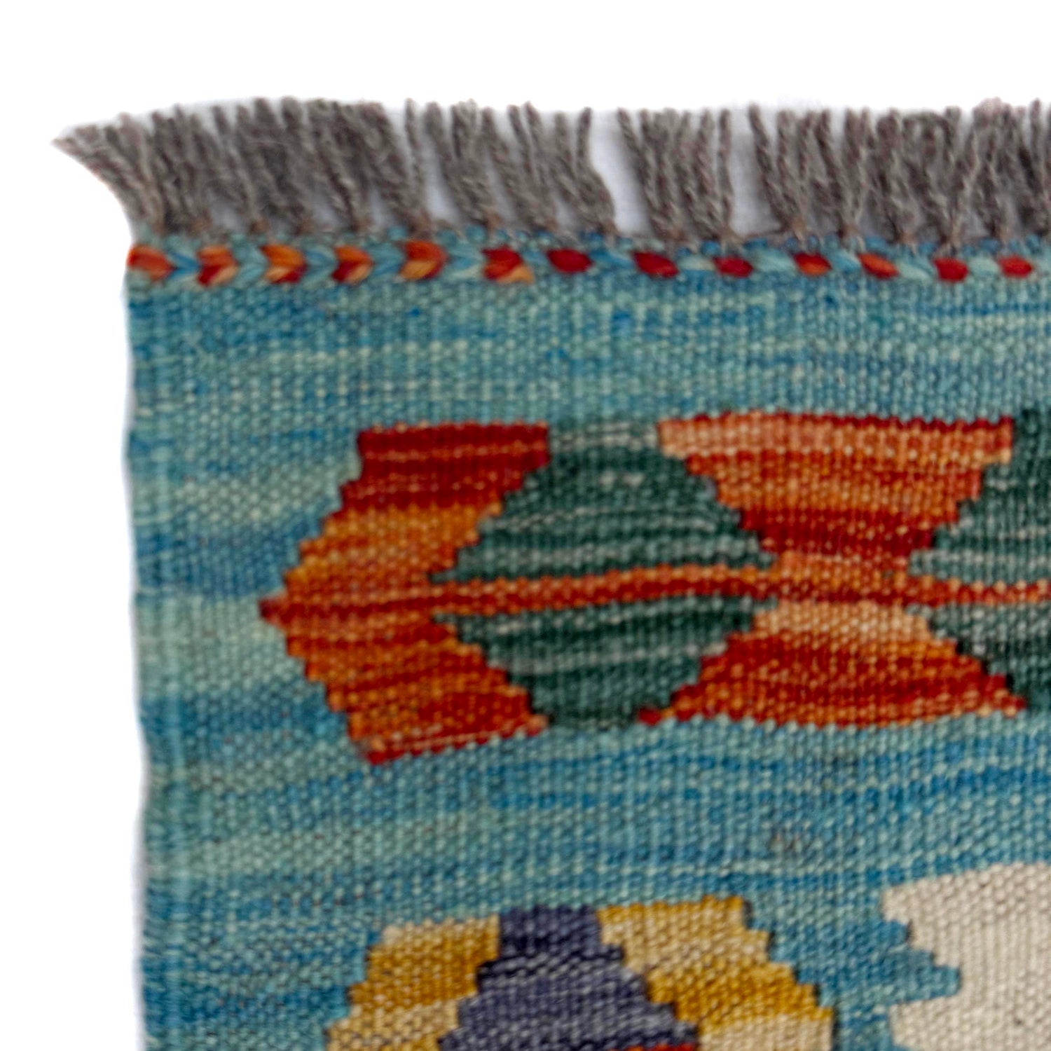 Hand Knotted Afghan Style Kilim 4' 5" x 6' 7" ft / 134 x 200 cm - No. G38881