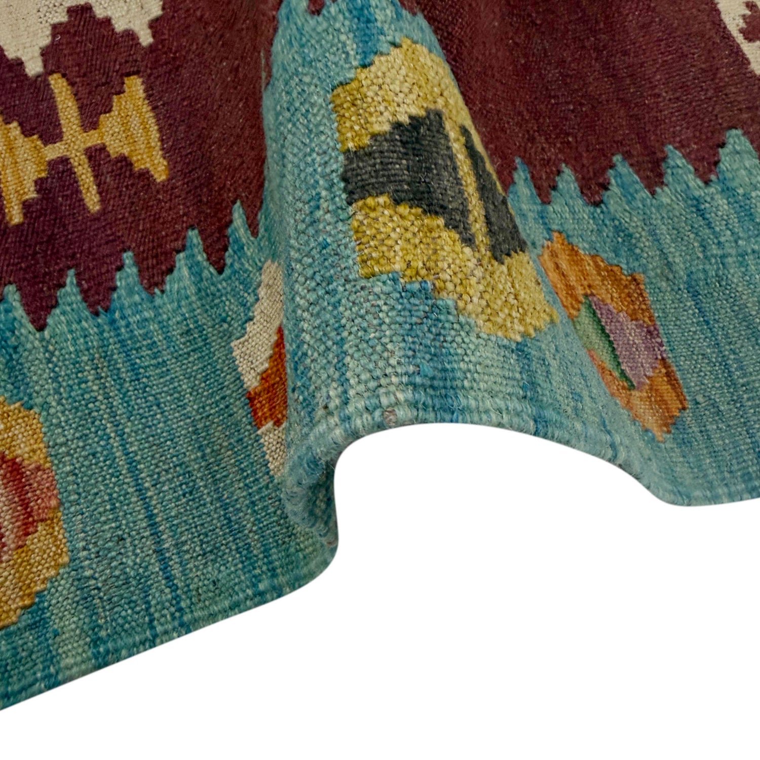 Hand Knotted Afghan Style Kilim 4' 5" x 6' 7" ft / 134 x 200 cm - No. G38881
