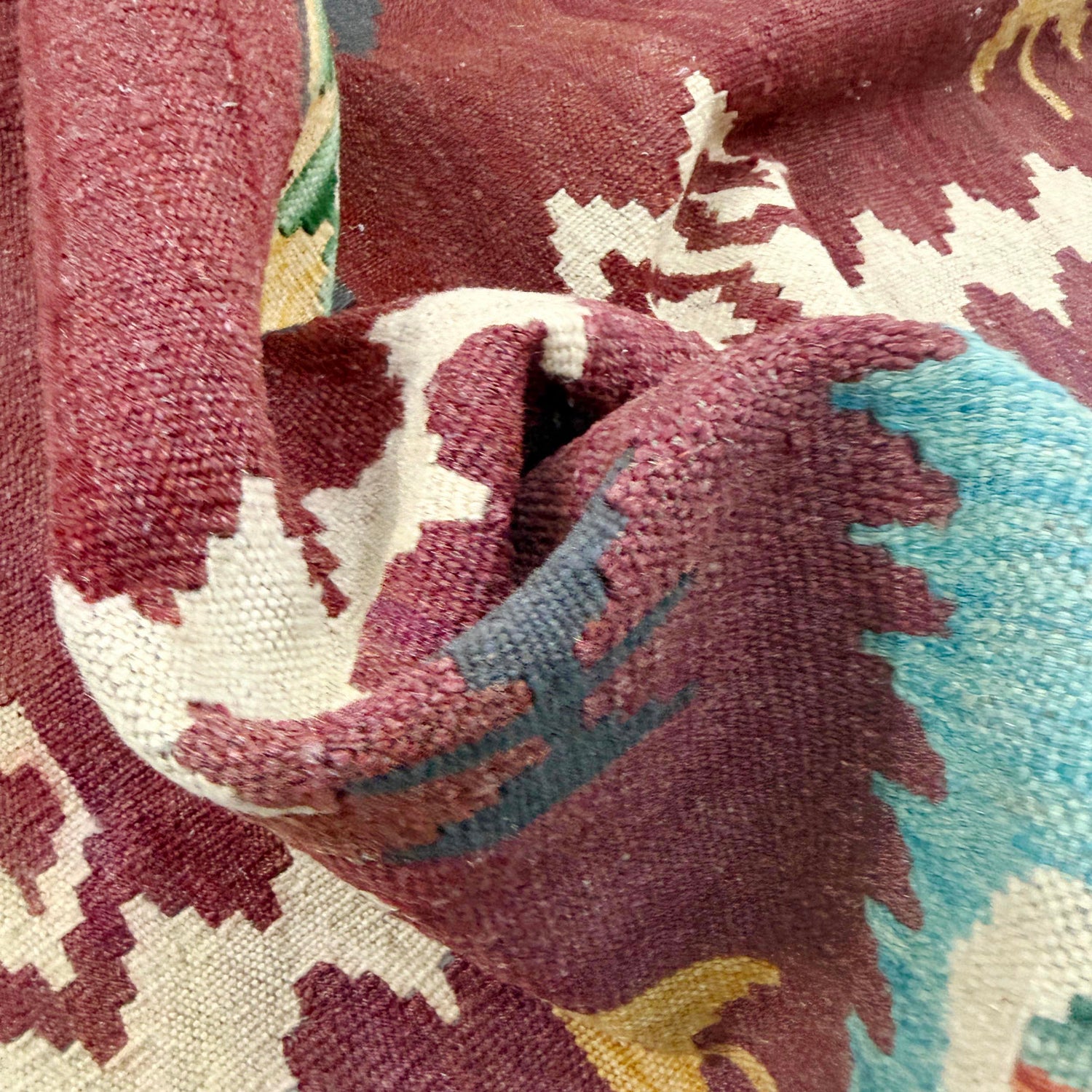 Hand Knotted Afghan Style Kilim 4' 5" x 6' 7" ft / 134 x 200 cm - No. G38881