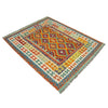 Hand Woven Wool Kelim 5' 1" x 6' 4" ft / 154 x 193 cm - No. G38886