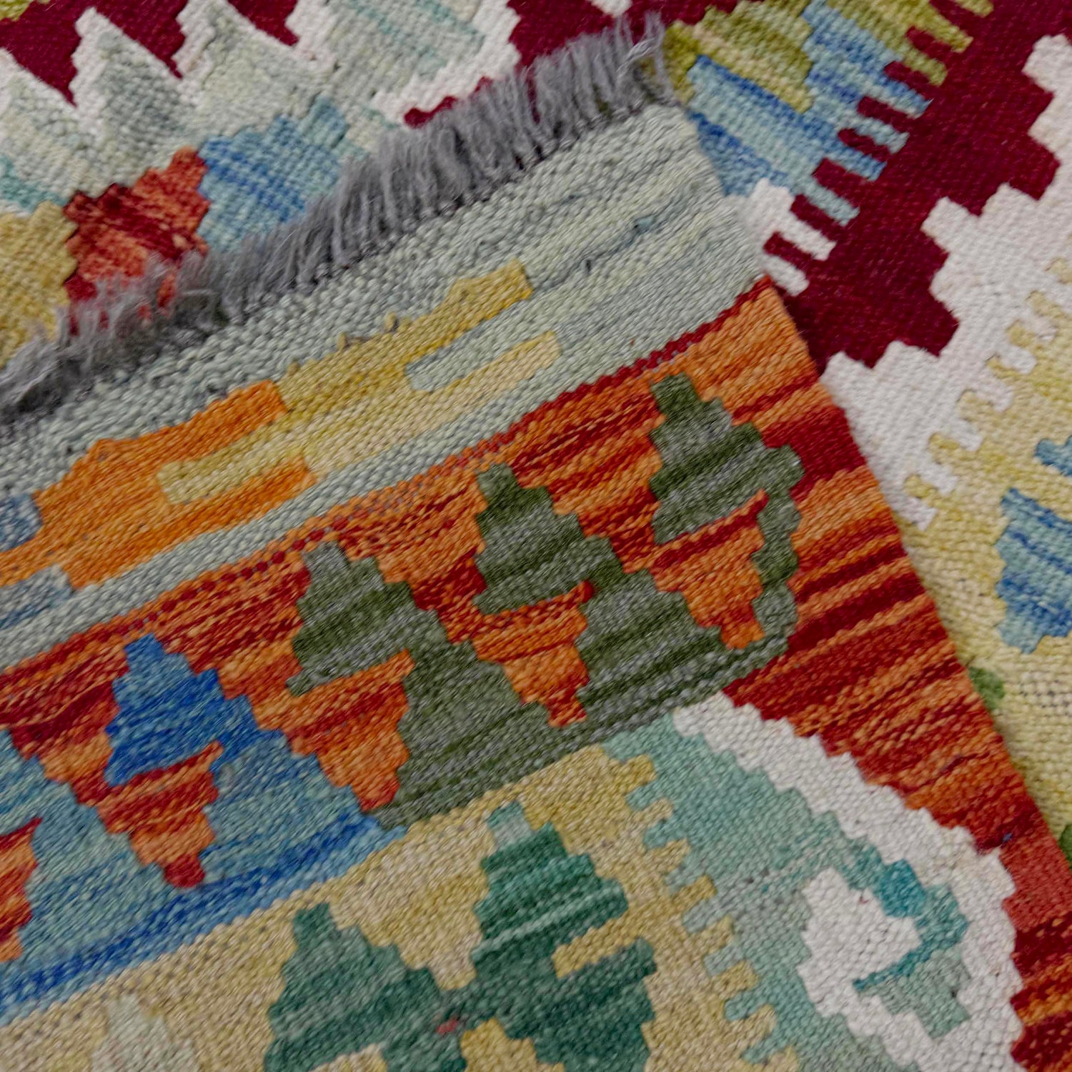 Handmade Turkish Design Wool Kilim 4' 10" x 6' 4" ft / 147 x 192 cm - No. G38887
