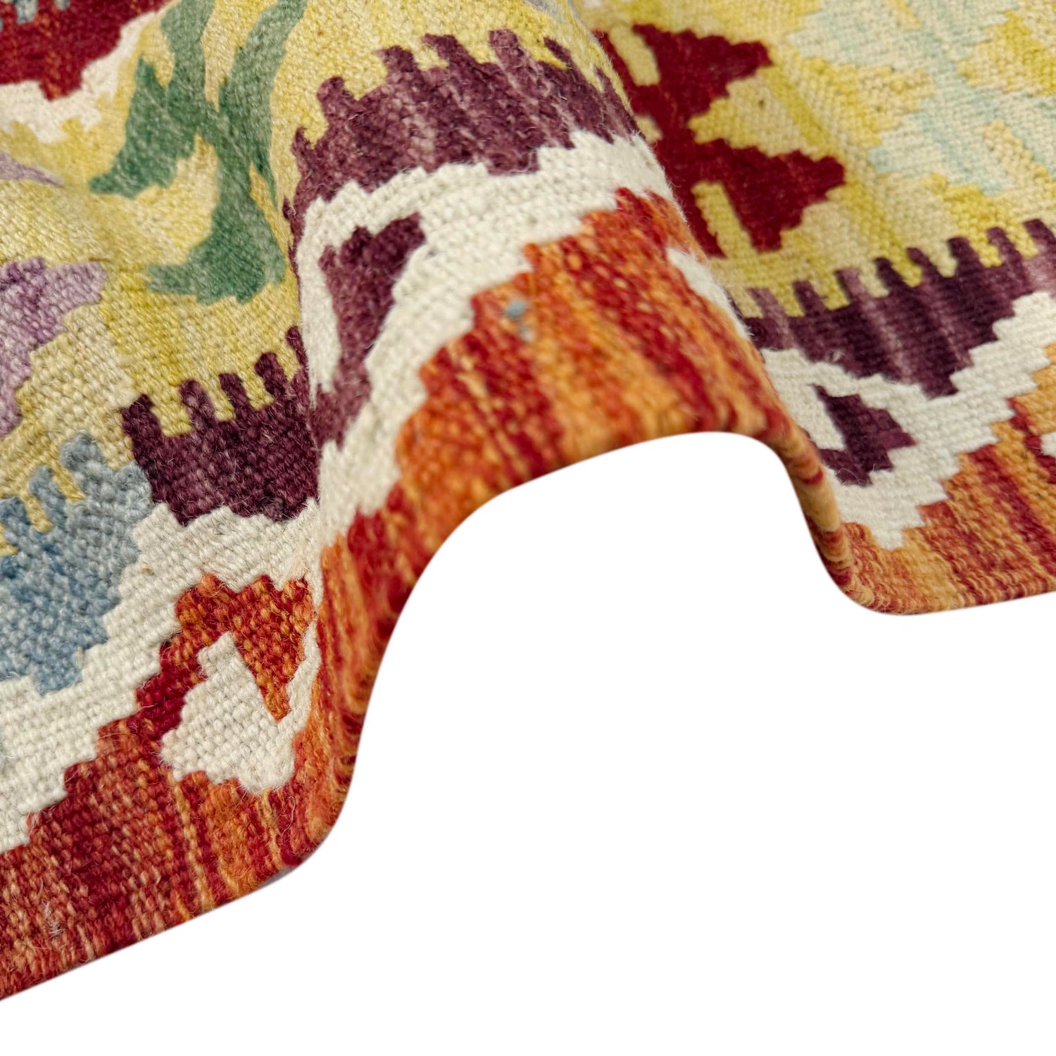 Handmade Turkish Design Wool Kilim 4' 10" x 6' 4" ft / 147 x 192 cm - No. G38887