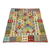 Handmade Afghan Vegetable Kilim 5' 1" x 6' 5" ft / 154 x 195 cm - No. G38888