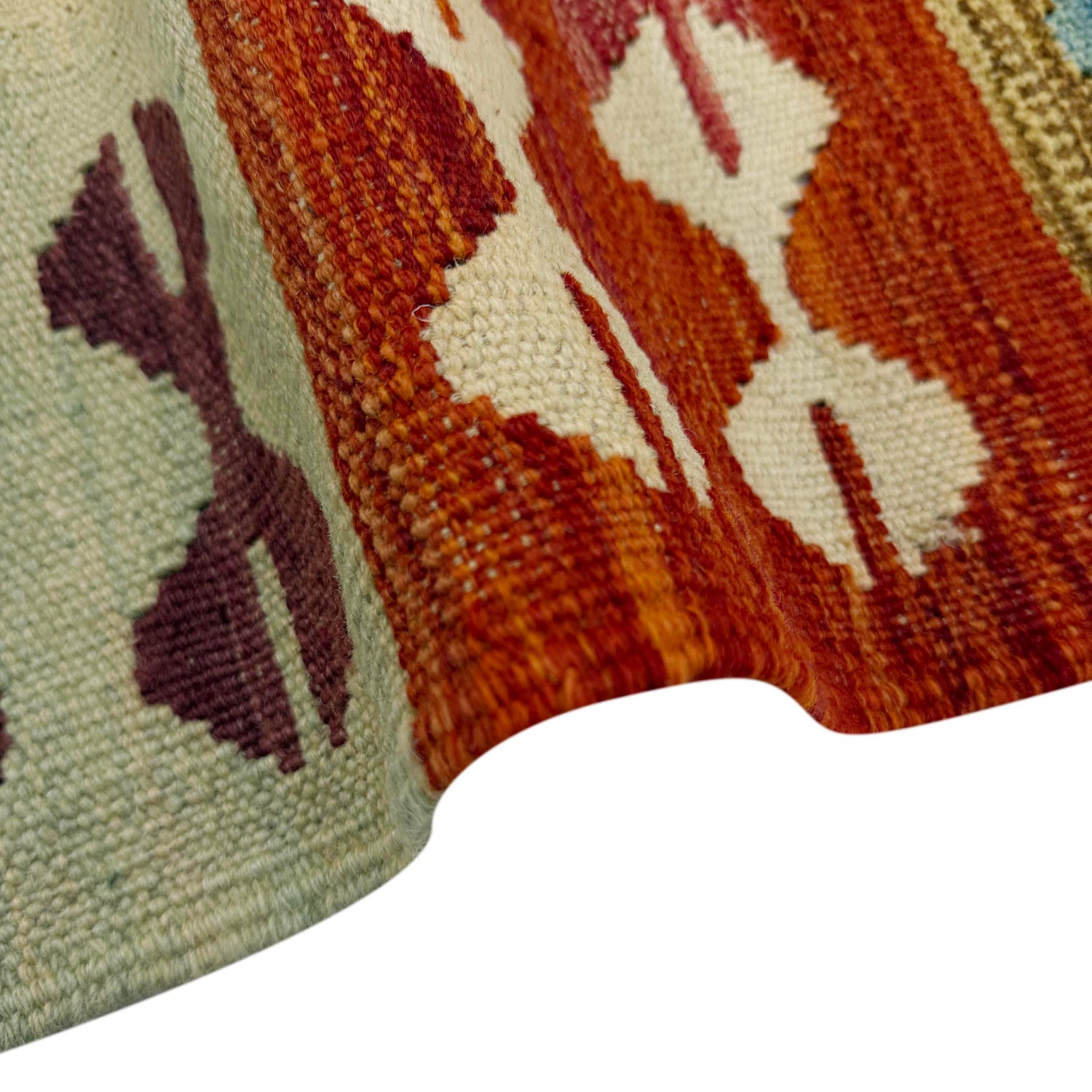 Handmade Afghan Vegetable Kilim 5' 1" x 6' 5" ft / 154 x 195 cm - No. G38888