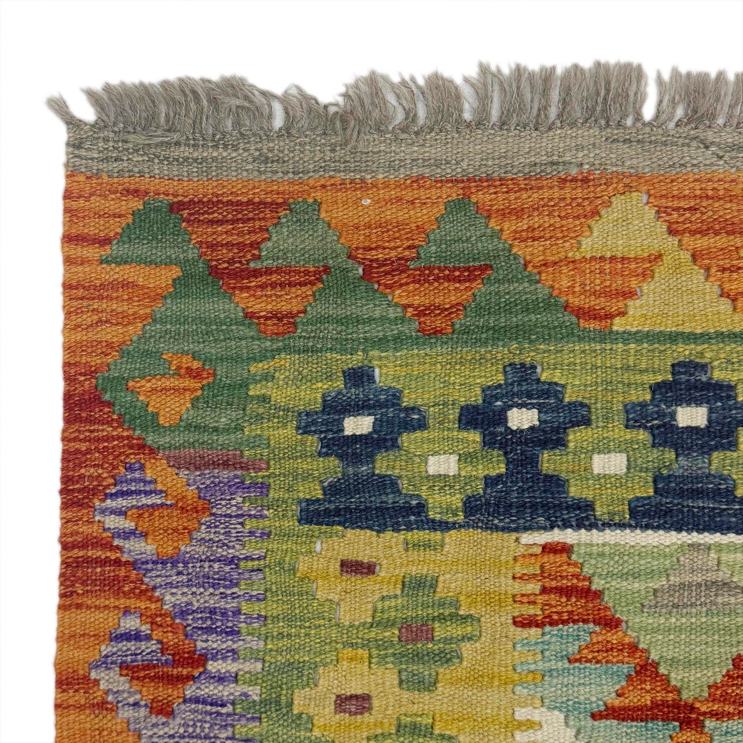Hand Knotted Afghan Style Kilim 5' 1" x 6' 2" ft / 154 x 188 cm - No. G38894