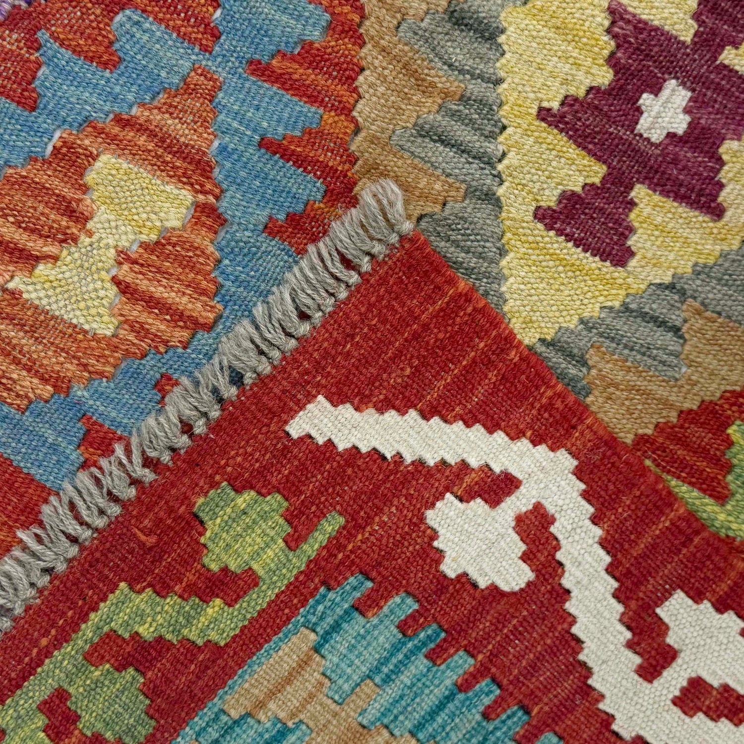 Handmade Turkish Design Wool Kilim 4' 11" x 6' 7" ft / 150 x 201 cm - No. G38896