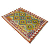 Handmade Afghan Vegetable Kilim 3' 5" x 4' 10" ft / 104 x 147 cm - No. G38898