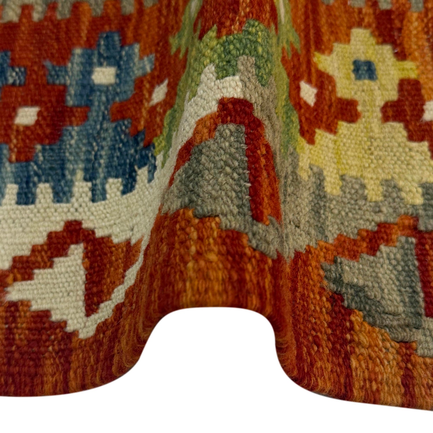 Hand Woven Wool Kelim 3' 5" x 4' 11" ft / 105 x 150 cm - No. G38900