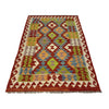 Handmade Turkish Design Wool Kilim 3' 5" x 5' 1" ft / 103 x 154 cm - No. G38902