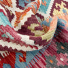 Hand Knotted Afghan Style Kilim 4' 2" x 5' 9" ft / 127 x 174 cm - No. G38903