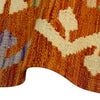 Handmade Turkish Design Wool Kilim 4' 2" x 5' 8" ft / 126 x 172 cm - No. G38904