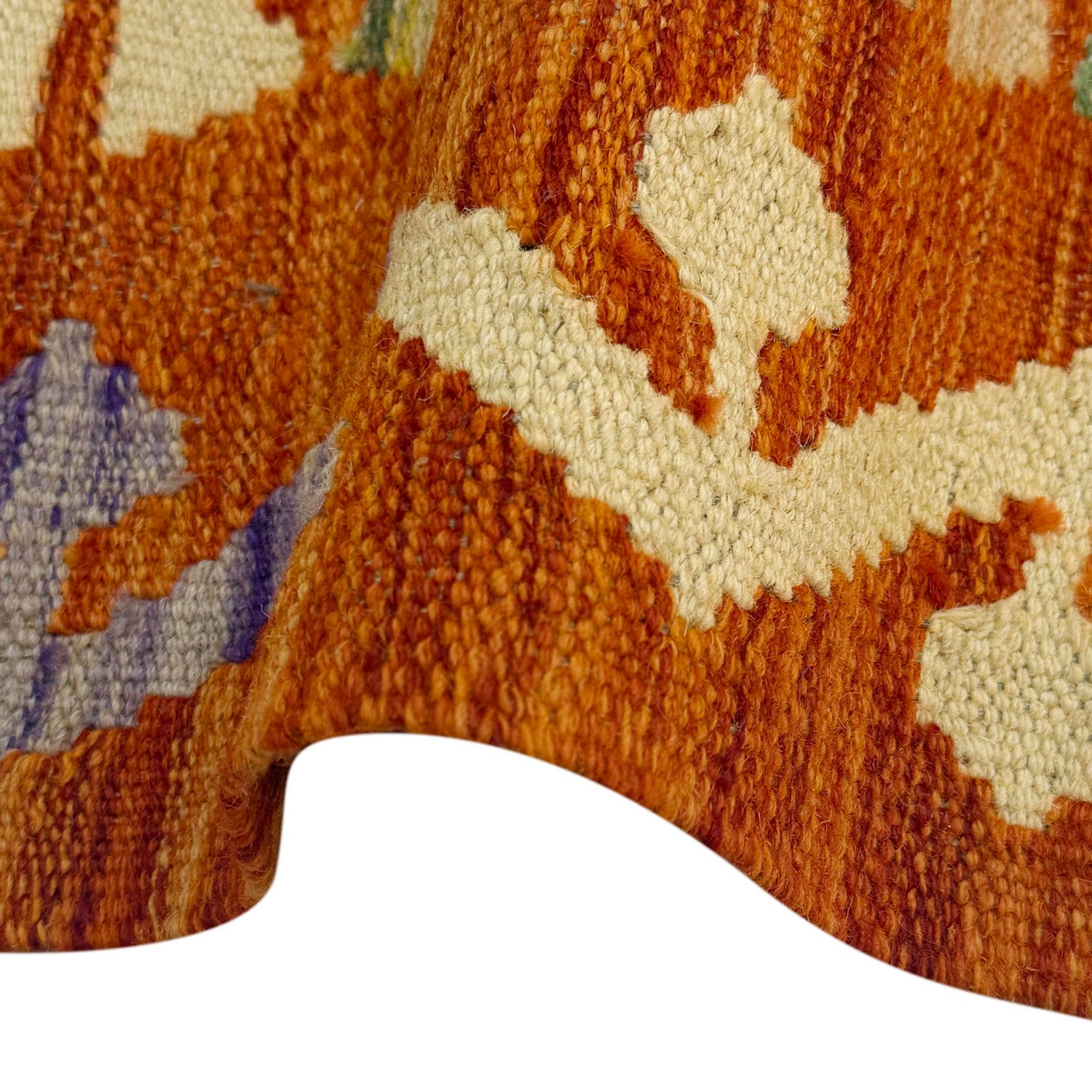 Handmade Turkish Design Wool Kilim 4' 2" x 5' 8" ft / 126 x 172 cm - No. G38904