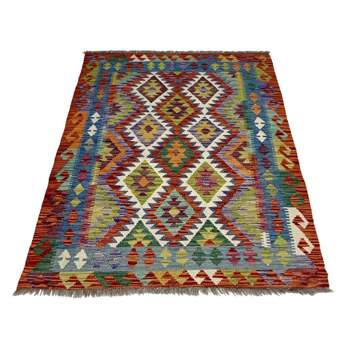 Small Size Chobi Kilim 3' 5" x 4' 11" ft / 104 x 150 cm - No. G38910