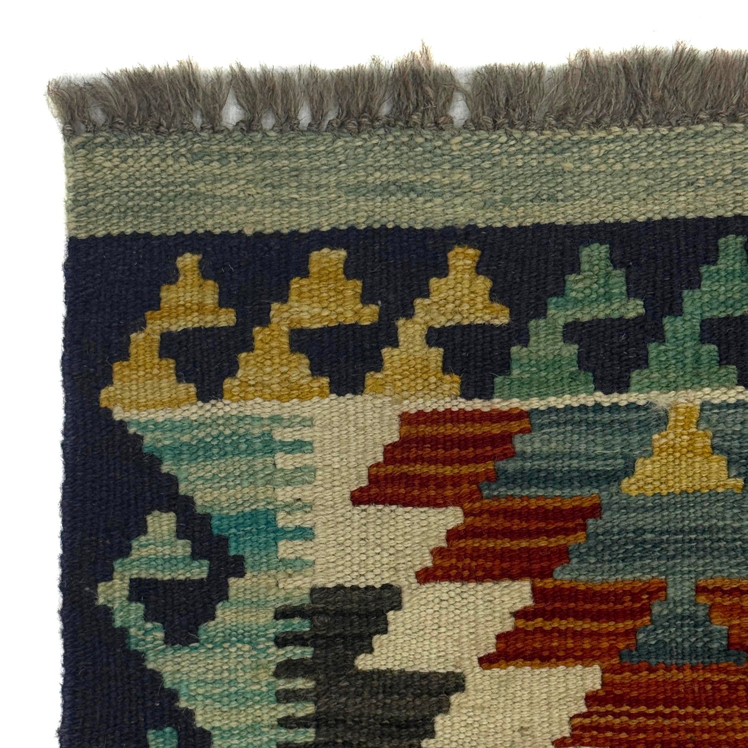 Handmade Afghan Vegetable Kilim 3' 3" x 4' 10" ft / 100 x 147 cm - No. G38916