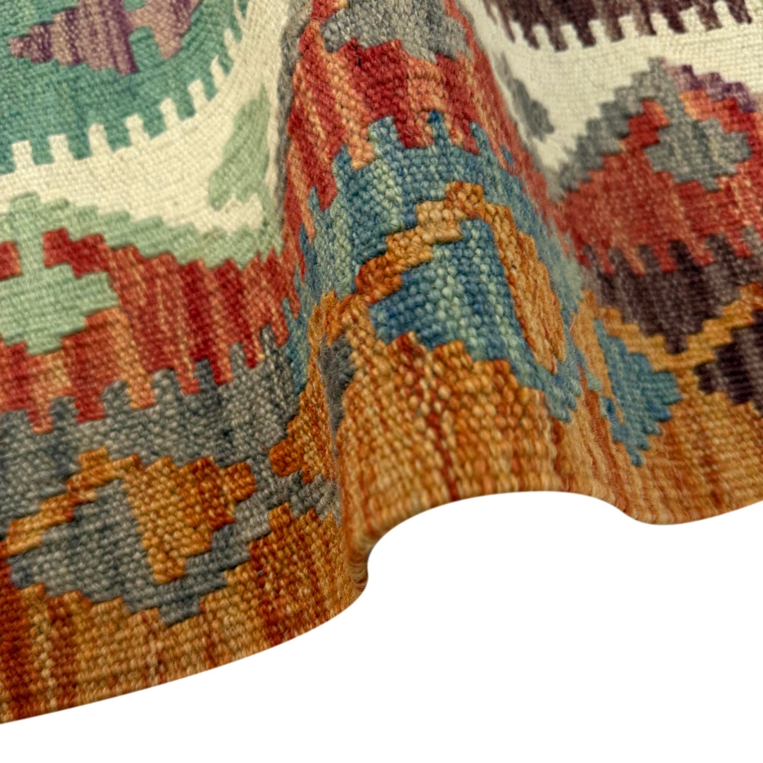 Hand Knotted Afghan Style Kilim 3' 6" x 4' 10" ft / 107 x 147 cm - No. G38921