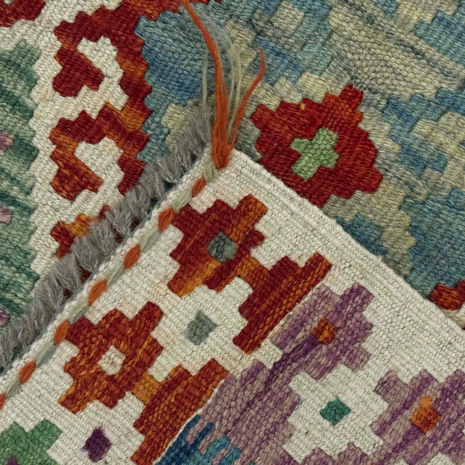 Handmade Vegetable Kelim 3' 5" x 5' 2" ft / 104 x 158 cm - No. G38923