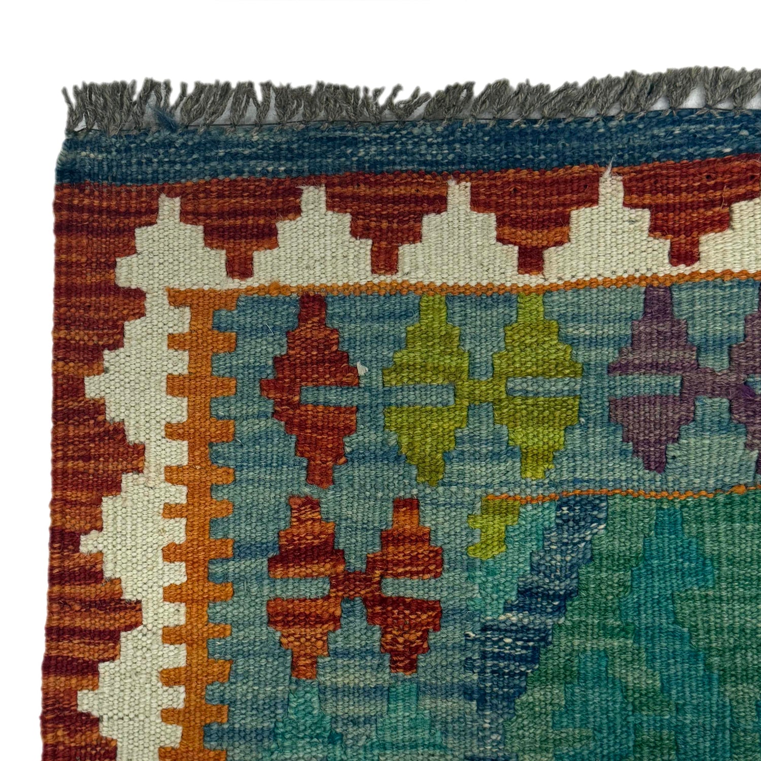 Hand Knotted Afghan Style Kilim 3' 6" x 5' 3" ft / 107 x 160 cm - No. G38925