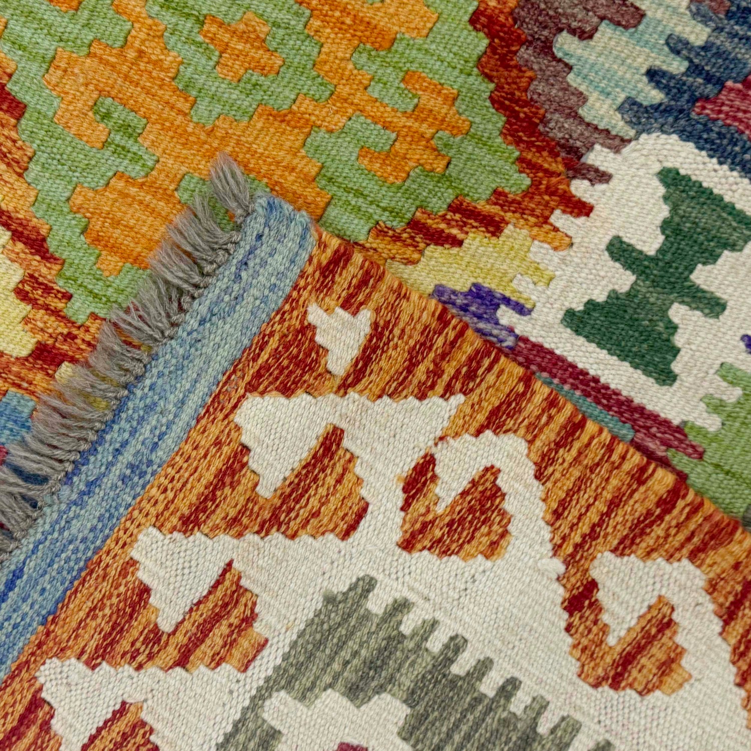 Hand Knotted Flatweave Kilim 4' 10" x 6' 7" ft / 148 x 200 cm - No. G38927