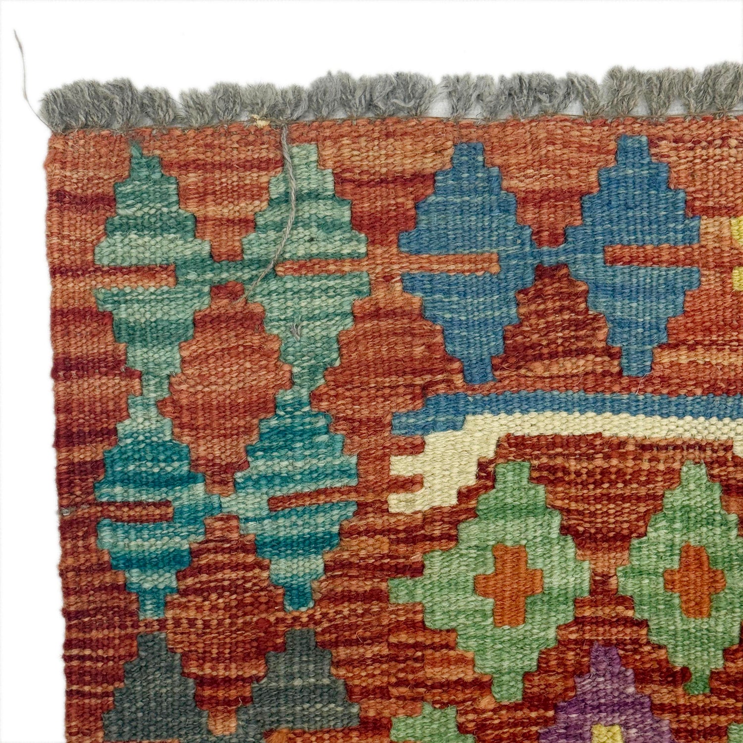 Handmade Afghan Vegetable Kilim 4' 11" x 6' 5" ft / 150 x 196 cm - No. G38929