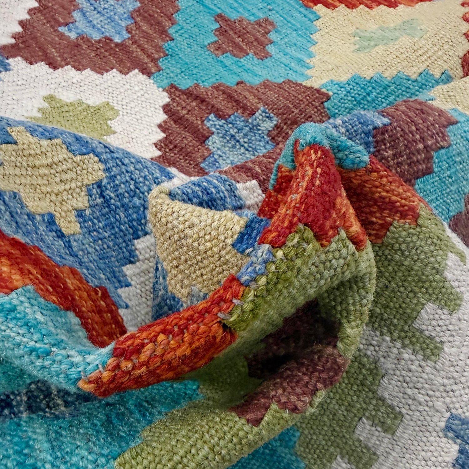 Handmade Vegetable Kilim 4' 11" x 6' 6" ft / 150 x 197 cm - No. G38930