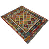 Hand Knotted Afghan Style Kilim 5' 1" x 6' 0" ft / 154 x 183 cm - No. G38934