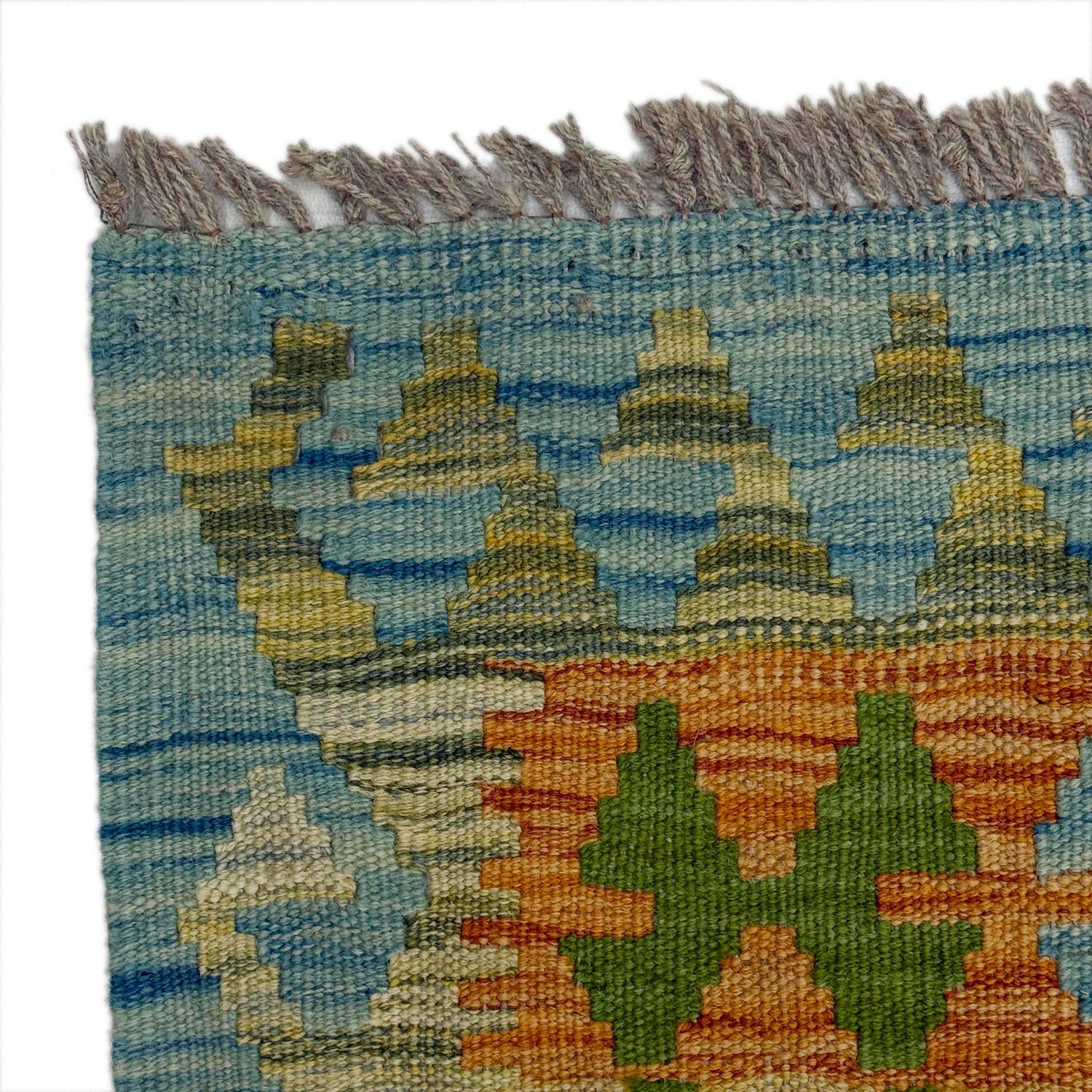 Hand Made Afghan Kilim 5' 0" x 6' 7" ft / 153 x 200 cm - No. G38937